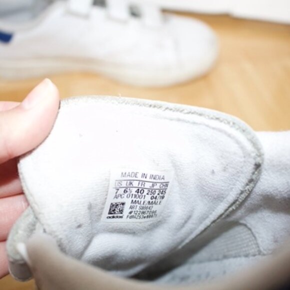 Velcro Stan Smith Adidas, Unisex Size 7 - Picture 7 of 7